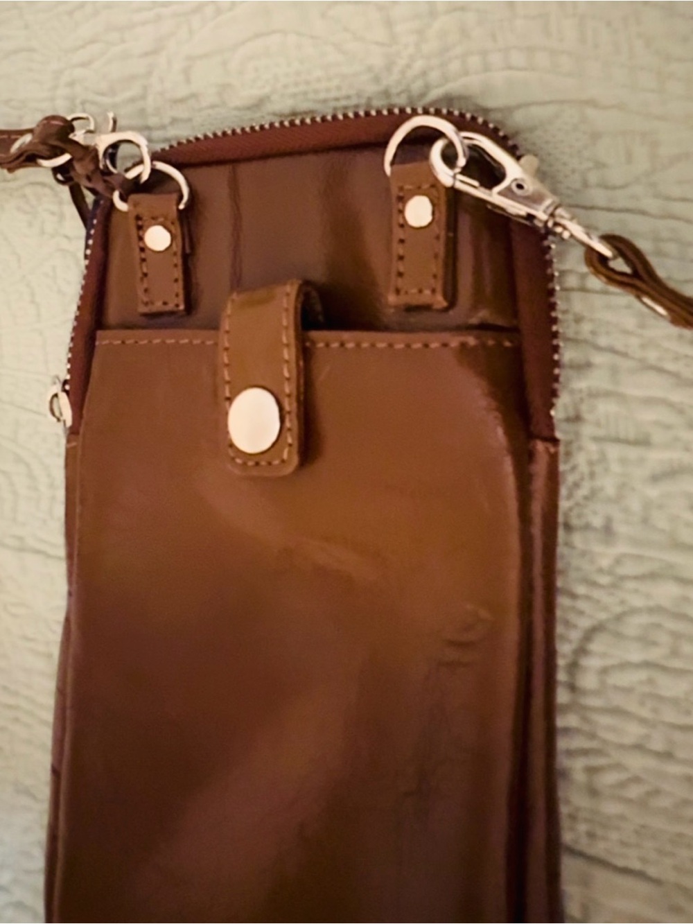Ashwood unisex cross bodybag, leather woven, like new. - Picture 8 of 11